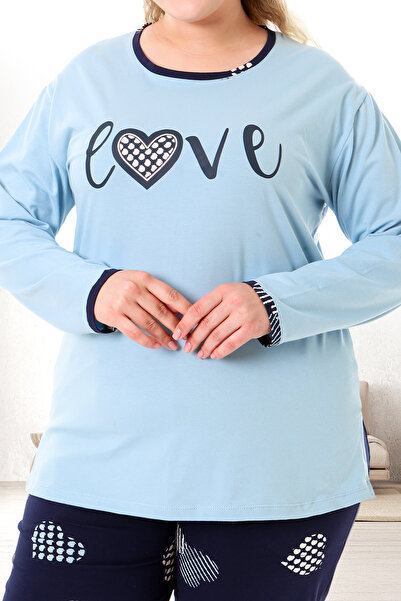 Bella Linda Cotton Long Sleeve Plus Size Pajama Set