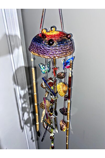 Happy tasarımlarr Çıngıraklı rüzgar süsü rüzgar çanı balkon bahçe süs