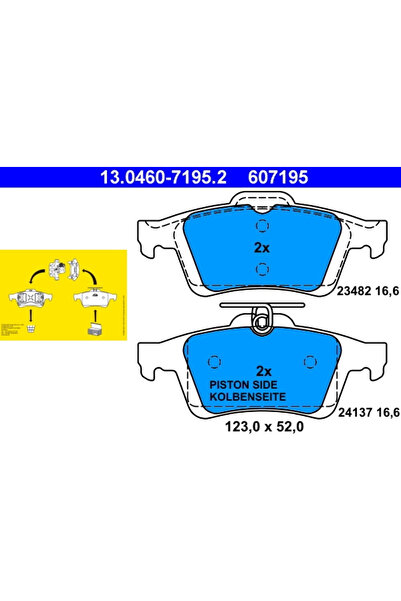 Ate Set Placute Frana Frana Disc Ford C-Max 2/Focus 3/Grand C-Max Mazda 3/5