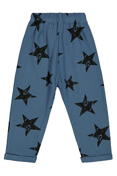 Civil Boys Yıldız Empirme Printed 2-5 Years Old Sweatpants - Blue 5-6 Years Old