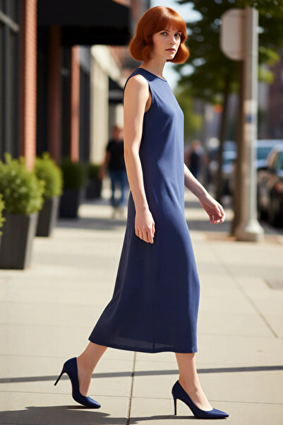 PayBuy Rochie de damă, fără mâneci, model Shift bumbac 100% Rochie simplă, lu...