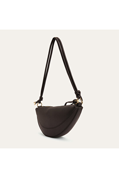 Mudo Leather Look Oval Shoulder Bag
