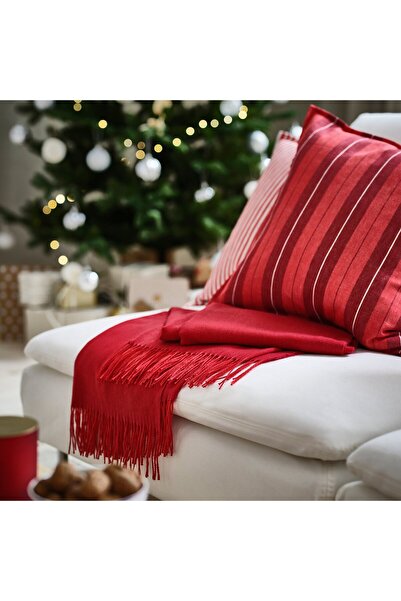 IKEA VINTERFINT Throw, red, 120 x 160 cm