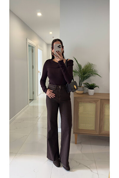 BİRCANÇİL Hanna Kahve Push up Flared Jean