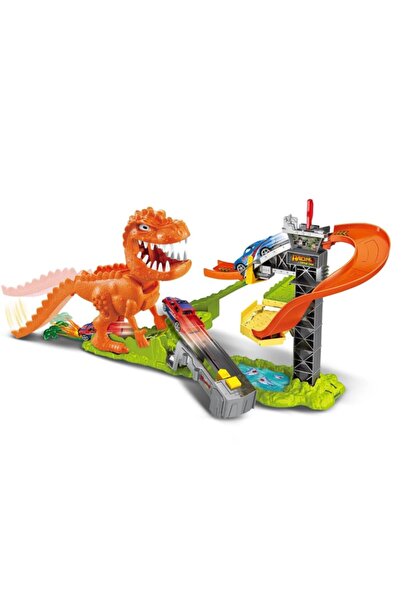 zola Set pista pentru copii, Zola®, cu Dinozaur si masinute