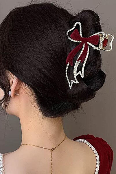 TAKIŞTIR Μεταλλική πόρπη με κορδέλα σε χρυσό χρώμα και λεπτομέρεια από πέτρα