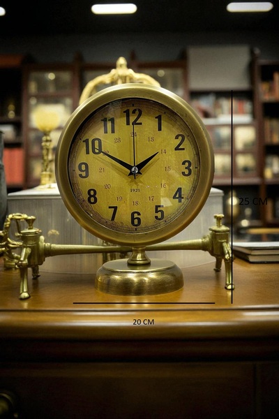 ZENTİME Vintage Elite 25x20 Eskitme Metal Masa Saati