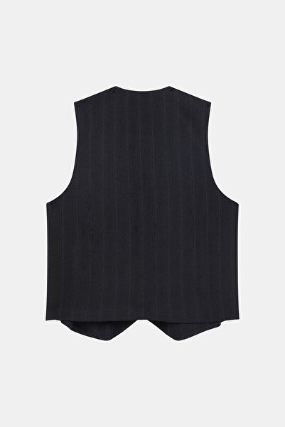 W Collection Black Glitter Striped Vest