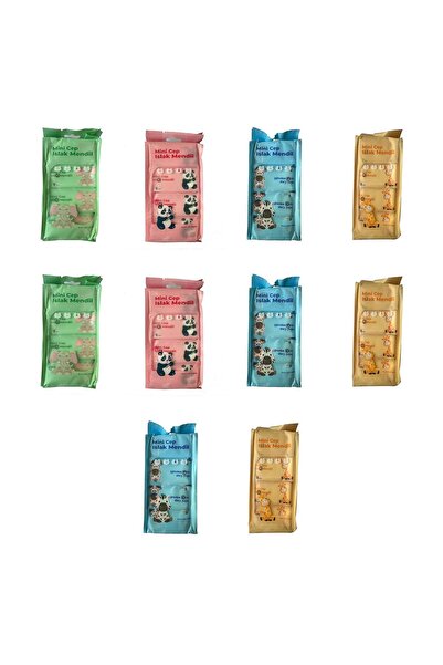 BAYSA Alkolsüz Bitki Özlü Mini Islak Cep Mendili - 8'li 80 Paket