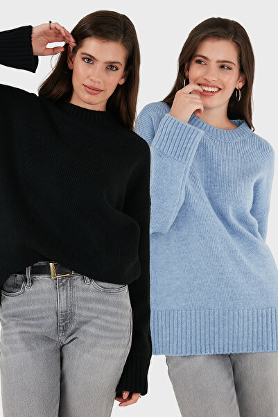 Lela Regular Fit Crew Neck Basic 2-Pack Knitwear Sweater Sweater 4616213S2