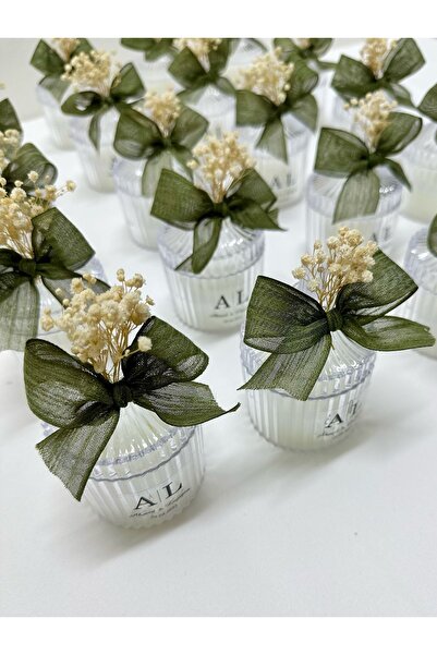 Phobia 10'lu Amber Kutulu Şekerlik Mum – Beyaz Tasarım, Söz Nişan Doğum ve Bebek Hediyelik El Yapımı Mum