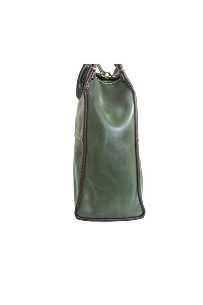 GÖN Women's (Handmade) Fixed Shoulder Strap Zipper Closure Embroidered Leather Shoulder Bag Yomra