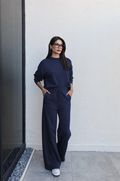 YAKAMEL طقم رياضي نسائي بأكمام طويلة من القطن المودال