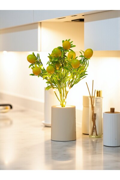 HEDİYE FİKRİ Refreshing Glow of the Night Lemon Tree Decorative Lamp 28 cm X 7.5 cm