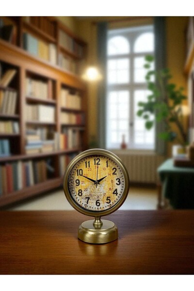 ZENTİME Antique Touch 25x20 Eskitme Metal Masa Saati