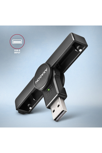 Other AXAGON Foldable pocket USB-A contact Smart/ID card reader | CRE-SMPA