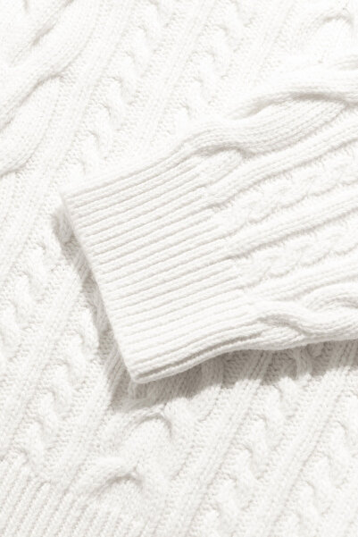 W Collection EKRU ÖRGÜ DESEN TRİKO