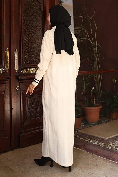 Missvalle Button Detailed Knitwear Dress White 6153