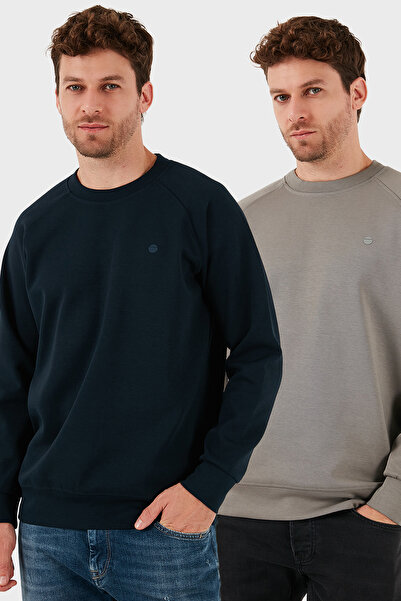 Buratti Stretch Cotton χαλαρή εφαρμογή Crew Neck 2-pack Sweat Ανδρικό SWEAT 5...