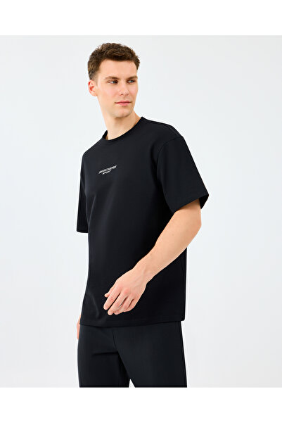 SKECHERS M graphic tee reflect logo Oversized t-shirt men's black t-shirt s231094-3817