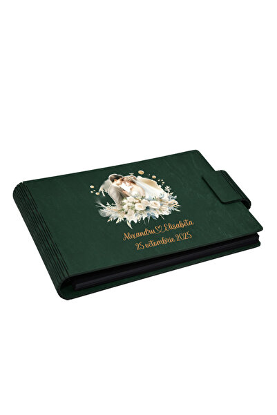 Piksel Album foto A5 personalizat, din lemn, Piksel, GuestBook, Caiet amintiri, Nunta