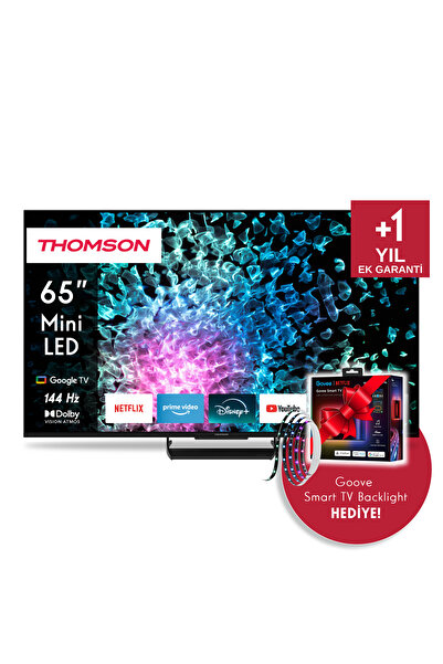THOMSON 65" 164 Ekran + Govee TV Arkası Led Şerit HEDİYELİ 4K Ultra HD Miniled Google TV 65MG7C15