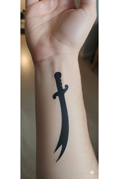 Glapzen Zülfikar Kılıcı Dövmesi Geçici Dövme