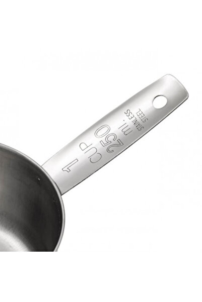 OEM Set of 4 stainless steel measuring cups, 60 ml, 80 ml, 125 ml, 250 ml