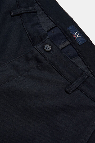 W Collection Dark Blue Pipe Leg Sports Pants