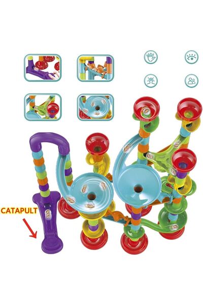 zola Children's toy marble run, super ball races, 110 elements, 36 x 20 x 35 cm, multicolor