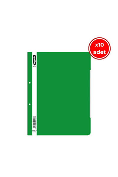Bigpoint Telli Dosya, 10 Adet, 50'li Paket, Standart, A4, Yeşil