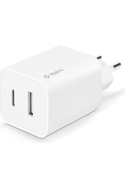 Ttech SmartCharger Duo PD 32W – USB-C + USB-A, Hızlı Şarj,