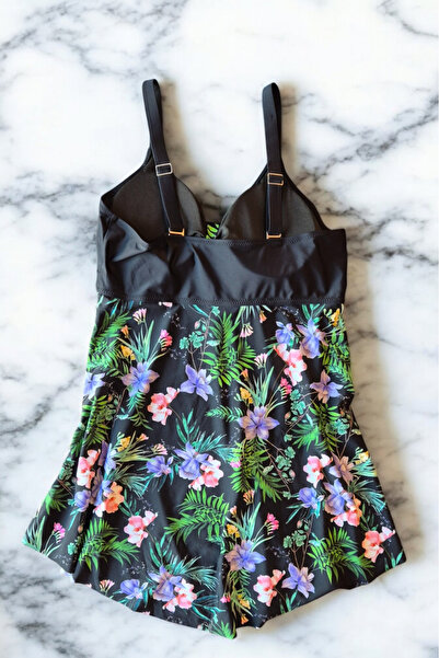 embody Multicolored Plus Size Tankini Swimsuit Set