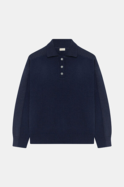 W Collection LACİVERT SİM DETAYLI TRİKO