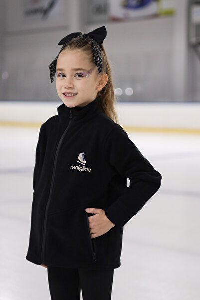 moiglide Mini Glide - Çocuk Fermuarlı Polar Sweat - Buz Pateni Antrenman Üstü