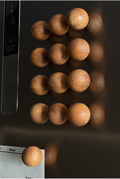 bevorev 6 ADET MIKNATISLI AHŞAP BUZDOLABI MAGNET SET