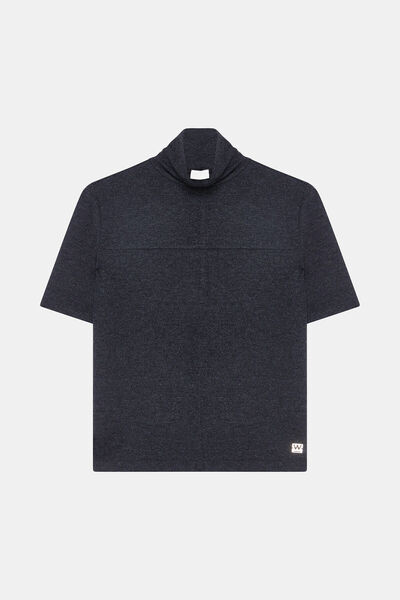 W Collection Black Fishing Collar T-Shirt