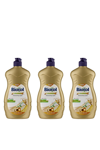 BİOTOL Detergent lichid de vase Gold Apple - 500ml x 3 buc.