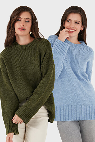Lela Regular Fit guler rotund basic Pachet de 2 pulovere tricotate PULOVER 46...