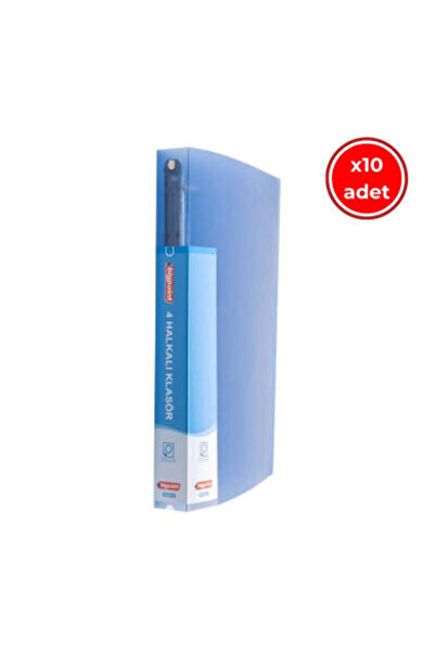 Bigpoint Пръстенна папка, 10 броя, 4 пръстена, капацитет 150 A4, синя