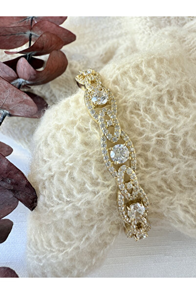 Aytozu Takı ve Aksesuar XUPING VIP YUVARLAK TAŞLI GOLD KELEPÇE