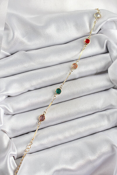 Skygo Brass Assorti Model Gold Color Zircon Stone Women's Bracelet - Tj-Bb7038