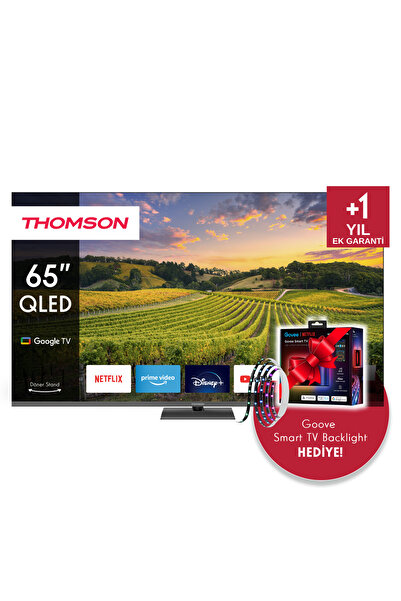 THOMSON 65" 164 Ekran + Govee TV Arkası Led Şerit HEDİYELİ 4K Ultra HD QLED Google TV 65QG5C14