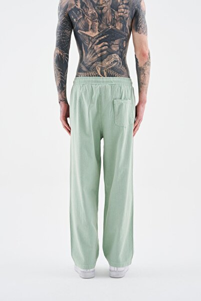 Machinist Ανδρικό παντελόνι Effected Washable Basic Lime Green