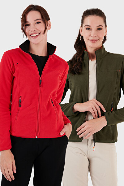 Lela εφαρμοστό Ζακέτα με φερμουάρ που δεν συρρικνώνεται, με τσέπες, πακέτο 2'li Polar POLAR 590