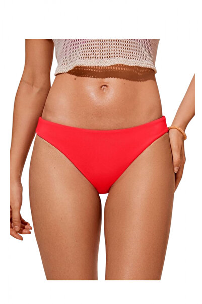 embody Women's classic high waist swim briefs, red