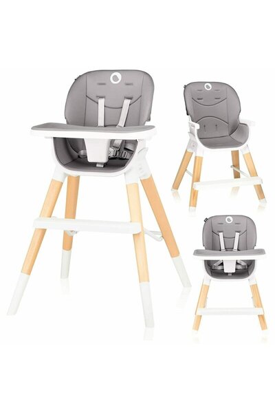 Lİonelo Dining chair, Lionelo, Mona, 4 in 1, Transformable, Height adjustable in 3 positions, Stone