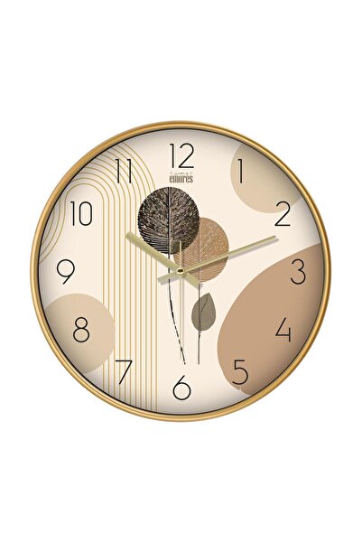 EMORES 42 Cm Gerçek Cam Sessiz Mekanizma Duvar Saati