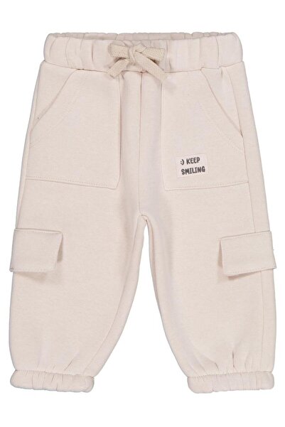 Civil Baby بنطال رياضي أساسي من 6 إلى 18 شهرًا مع علامة Keep Smiling - بيج 12...