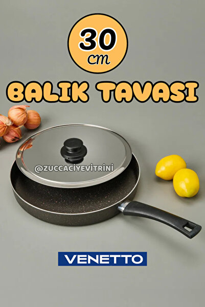 VENETTO Granite Fish Pan Black 30 cm